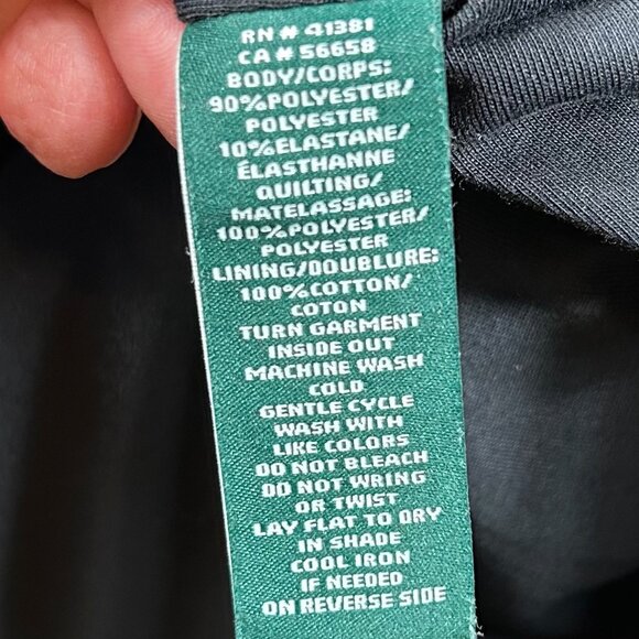 Lauren by Ralph Lauren Black Quilted Velvet Bomber Jacket Size XS - Picture 9 of 9